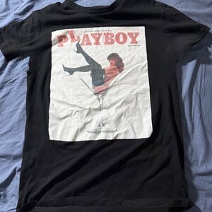 Womens Playboy Black Graphic T-Shirt